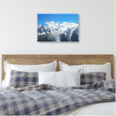 Gletsjers op Mont Blanc Canvas Afdruk (Insitu (Slaapkamer))