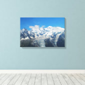 Gletsjers op Mont Blanc Canvas Afdruk (Insitu (Houten vloer))