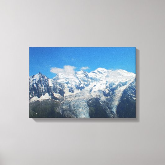 Gletsjers op Mont Blanc Canvas Afdruk (Voorkant)