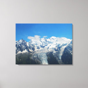 Gletsjers op Mont Blanc Canvas Afdruk
