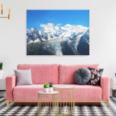 Gletsjers op Mont Blanc Canvas Afdruk (Insitu (Woonkamer))