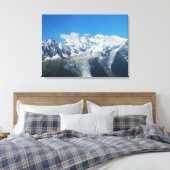 Gletsjers op Mont Blanc Canvas Afdruk (Insitu (Slaapkamer))
