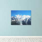 Gletsjers op Mont Blanc Canvas Afdruk (Insitu (Houten vloer))