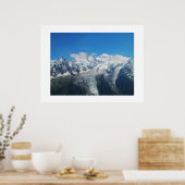 Gletsjers op Mont Blanc Poster (Keuken)