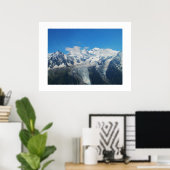 Gletsjers op Mont Blanc Poster (Thuiskantoor)
