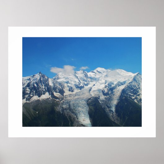 Gletsjers op Mont Blanc Poster (Voorkant)