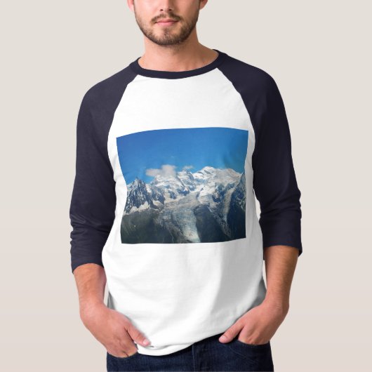 Gletsjers op Mont Blanc T-shirt (Voorkant)