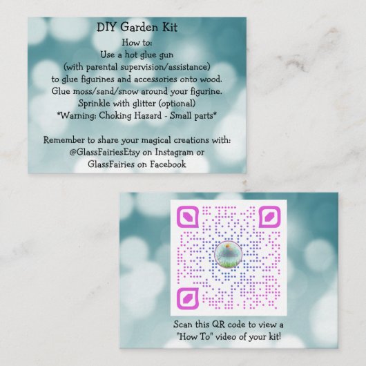 gletsjers visitekaartje (Voorkant / Achterkant)