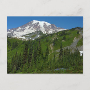 Gletsjersmelt op Mount Rainier Briefkaart
