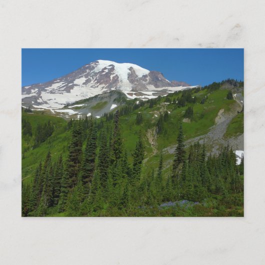 Gletsjersmelt op Mount Rainier Briefkaart (Voorkant)