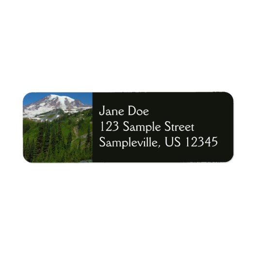 Gletsjersmelt op Mount Rainier Etiket (Voorkant)