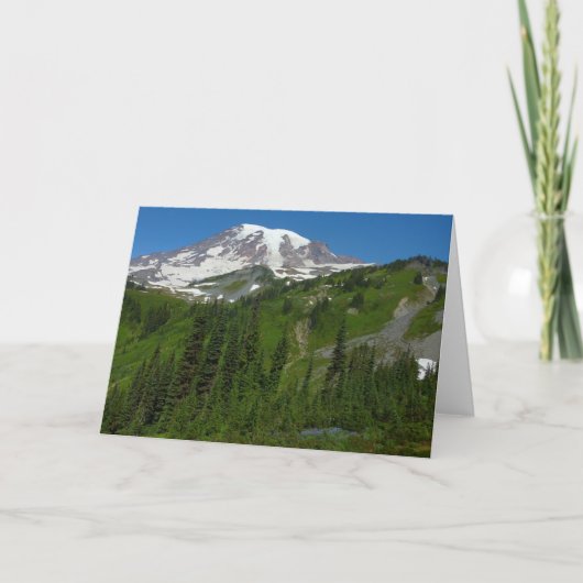 Gletsjersmelt op Mount Rainier Kaart (Voorkant)