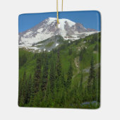 Gletsjersmelt op Mount Rainier Keramisch Ornament (Links)