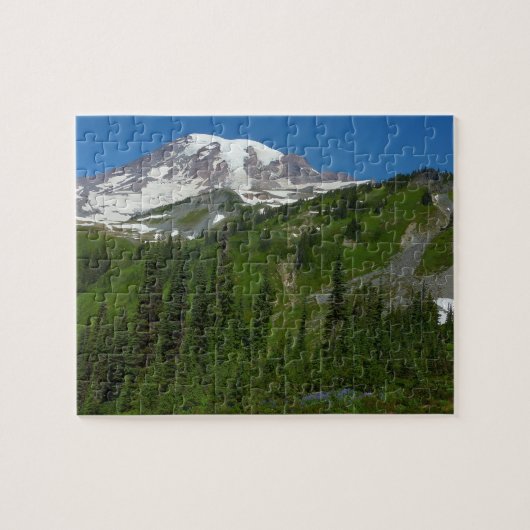Gletsjersmelt op Mount Rainier Legpuzzel (Horizontaal)