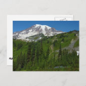 Gletsjersmelting bij Mount Rainier Briefkaart (Voorkant / Achterkant)