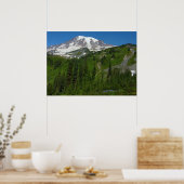 Gletsjersmelting bij Mount Rainier Poster (Keuken)