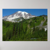 Gletsjersmelting bij Mount Rainier Poster (Voorkant)