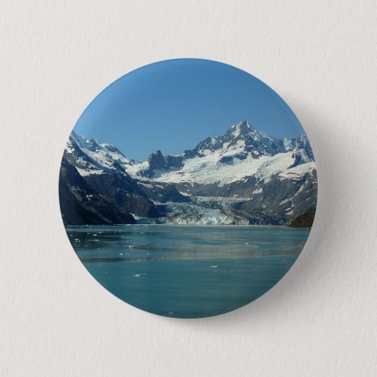 Gletsjervoedende wateren van Alaska Ronde Button 5,7 Cm (Voorkant)