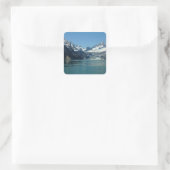 Gletsjervoedende wateren van Alaska Vierkante Sticker (Tas)