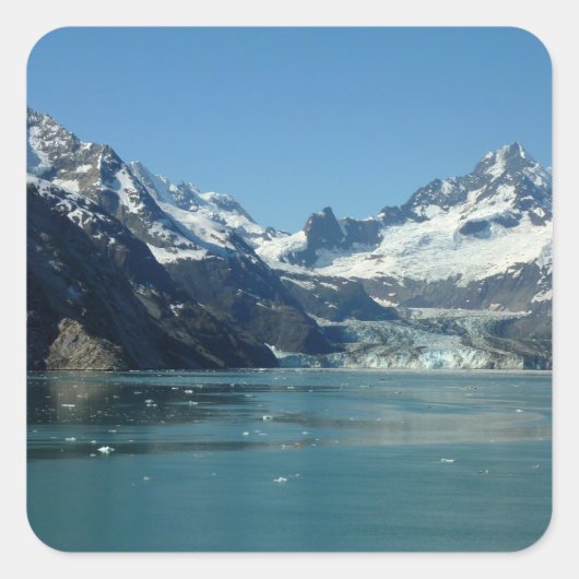 Gletsjervoedende wateren van Alaska Vierkante Sticker (Voorkant)
