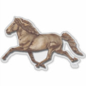 Gletta in Bronzen IJslands Paard Sticker (Voorkant)