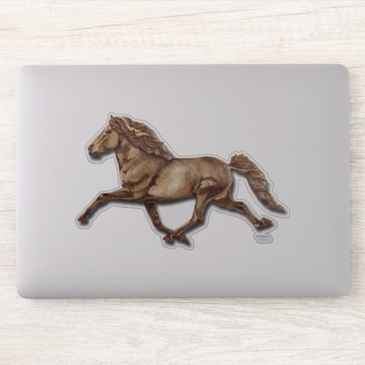 Gletta in Bronzen IJslands Paard Sticker (Computer)