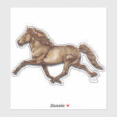 Gletta in Bronzen IJslands Paard Sticker (Vel)