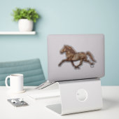 Gletta in Bronzen IJslands Paard Sticker (Laptop op bureau)