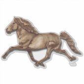 Gletta in bronzen IJslands paard Sticker (Voorkant)