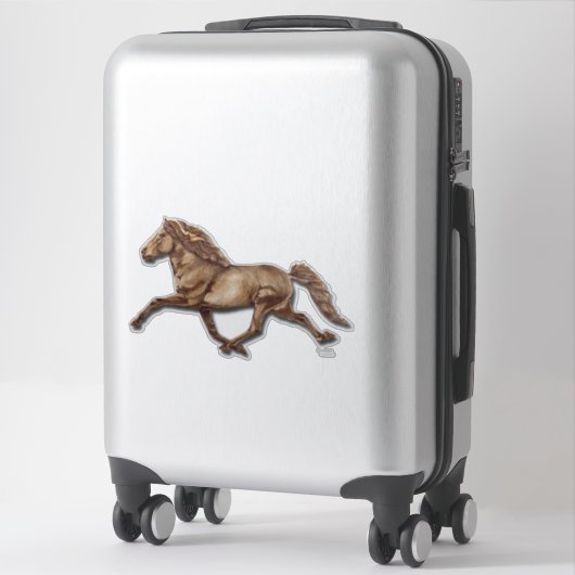 Gletta in bronzen IJslands paard Sticker (Koffer)