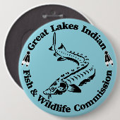 GLI-FWC - Sturg Logo Knop Ronde Button 6,0 Cm (Voorkant /achterkant)