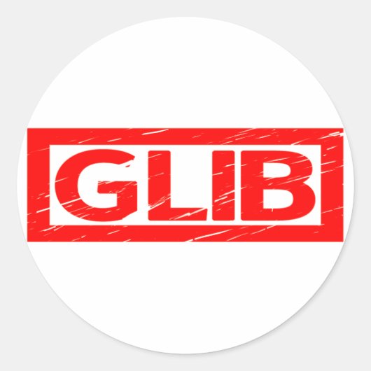 Glib Stamp Ronde Sticker (Voorkant)