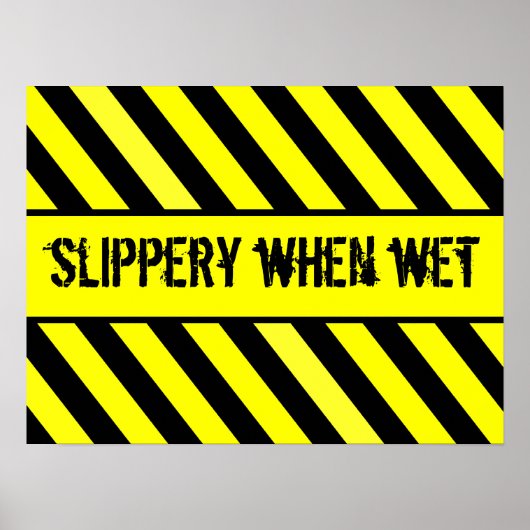 glibberig wanneer nat poster (Voorkant)