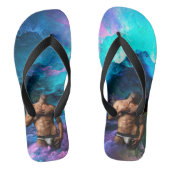 GlibberigeJoe gespierde man ondergoed bult levendi Teenslippers (Voetbed)