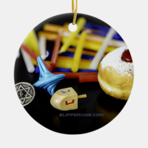 GlibberigeJoe Hanukka symbolische stilleven vakant Keramisch Ornament