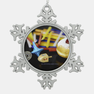 GlibberigeJoe Hanukka symbolische stilleven vakant Tin Sneeuwvlok Ornament