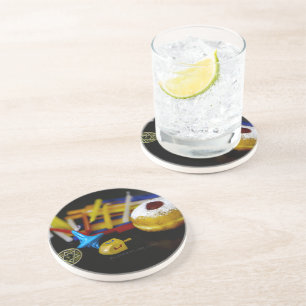 GlibberigeJoe Hanukka symbolische stilleven vakant Zandsteen Onderzetter