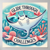 Glide Manta Poster (Voorkant)