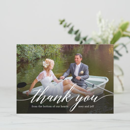 Glided Bedankt Foto Hartelijk dank (Staand voorkant)