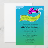 Glider - Birthday Party Invitation Kaart (Voorkant / Achterkant)