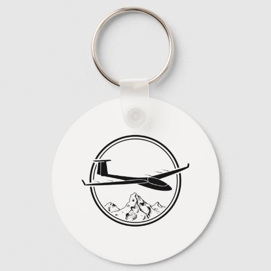 Glider Flight Pilot | Gliding Hobby Gift Ideeën Sleutelhanger (Voorkant)