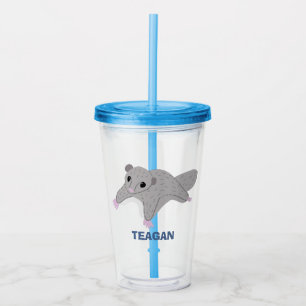 Glider Glider Grey and Blue, op maat gesneden Cart Acryl Drinkbeker