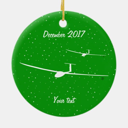 Glider Keramisch Ornament (Achterkant)