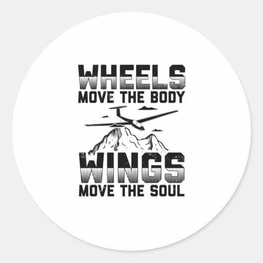 Glider Pilot Gifts - Glijdende thermale Gezegden Ronde Sticker (Voorkant)