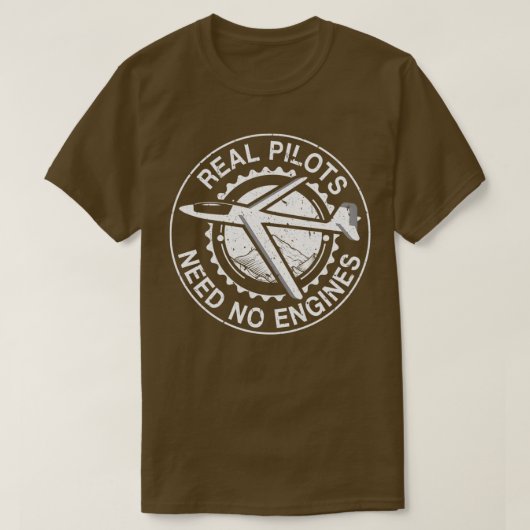 Glider Pilot Gliding Life No Engines T-shirt (Design voorkant)