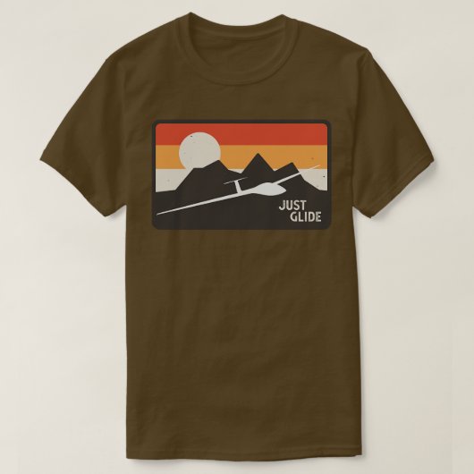 Glider Pilot Gliding Soaring Plane Retro T-shirt (Design voorkant)
