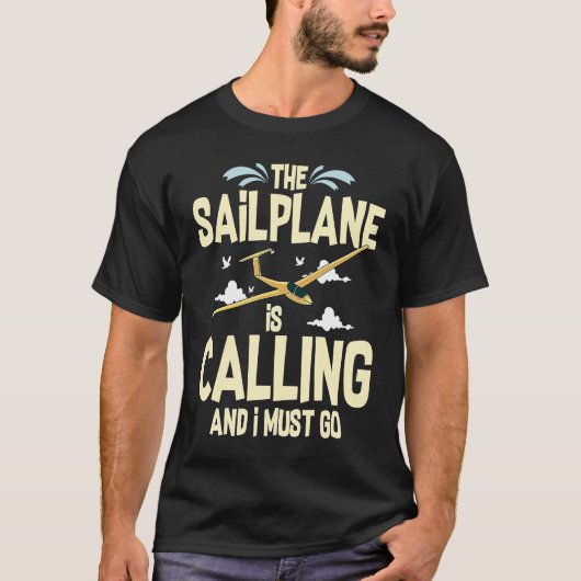 Glider Plane Pilot Flying Sailplane Training Fligh T-shirt (Voorkant)