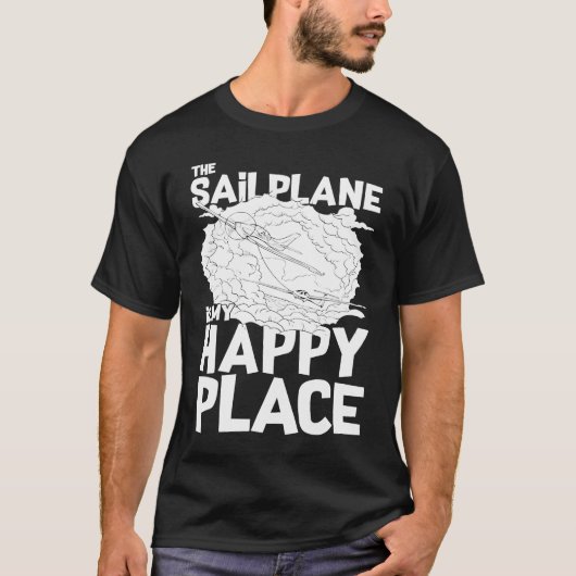 Glider Plane Pilot Flying Sailplane Training Fligh T-shirt (Voorkant)