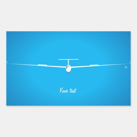 Glider Rechthoekige Sticker (Voorkant)