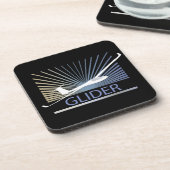 Glider Sailplane Vliegtuig Bier Onderzetter (Linkerzijde)